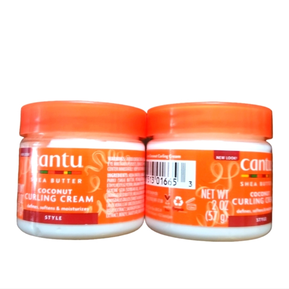 Cantu Shea Butter Coconut Curling Cream 2 oz each Pack 2